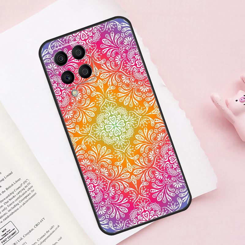 Trippy Tie Dye Floral Mandala Case For Samsung Galaxy M52 M32 M12 M13 M53 M51 M31 M11 M14 M34 M54 M16 M36 M56 M15 M35 M55