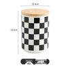 Ru Han Square Grid Ceramic Airtight Storage Jar