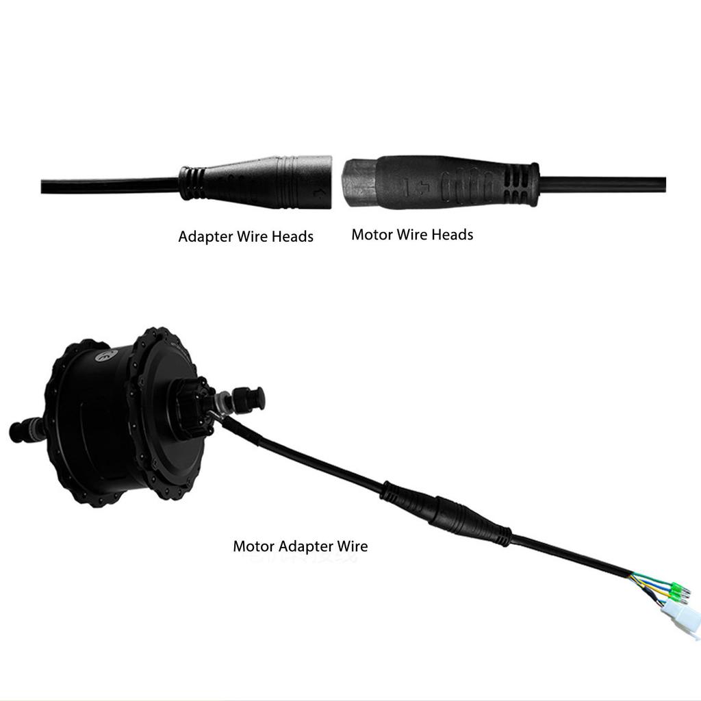 Electric Bike Motor Adapter Cable Waterproof 9pin Female Connector Motor Adapter Conversion Cable for 250W 350W 500W Motors