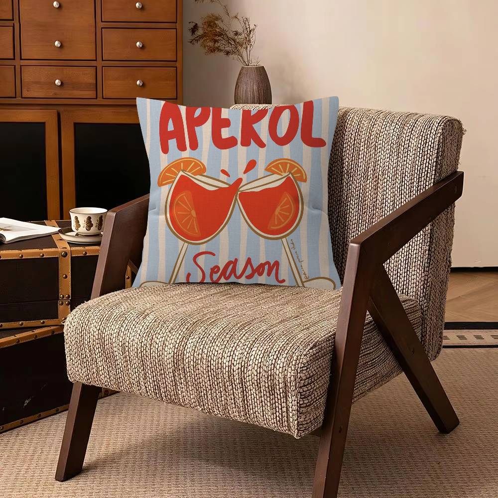 Fashion art Brand Decorative Room Aesthetics Pillow Case Home Decor Bedroom Sofa Bed Pillow Cover x AAperol SSpritz