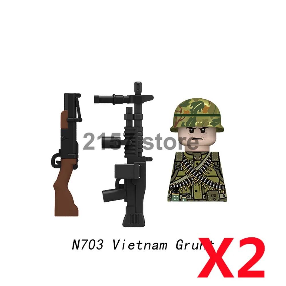 Military Soldier Figure Building Block Weapons Ranger Camouflage Vietnam War US Special Forces KSK Medical Bandit Thief Toy Gift