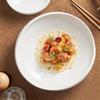 Circular Rock Patterned Thick Edged Ceramic Bowl, Fruit Salad Bowl, Soup Bowl, Specialty Restaurant Solid Color Tableware