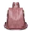 High-End Spring/Summer Women's Soft Leather Double Shoulder Bag - Large Capacity Retro Backpack