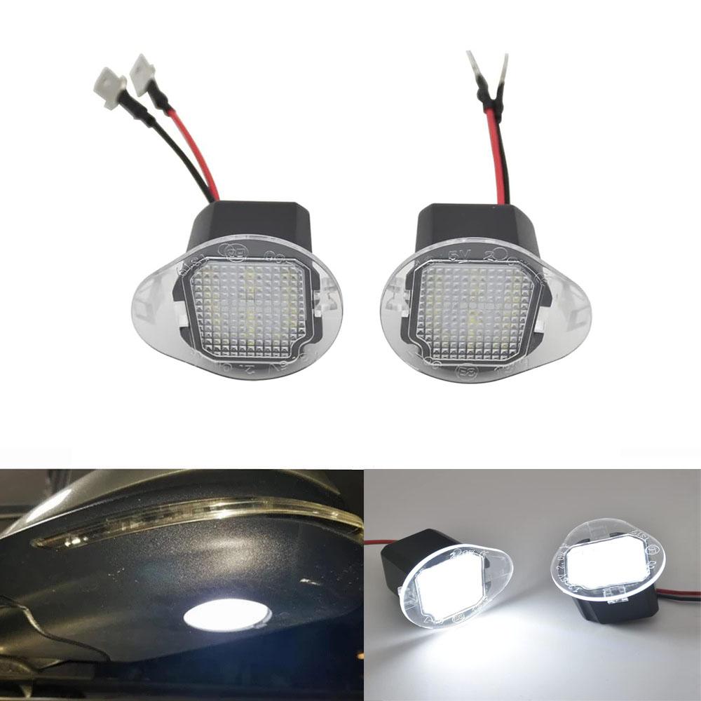 1Pair White LED Under Side Mirror Lights For Jeep Cherokee