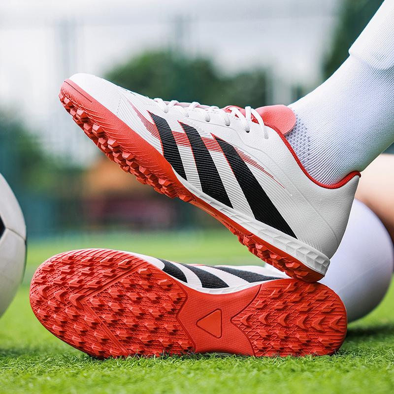 

Футбольные бутсы для мальчиков и девочек, tf, с шипами, искусственные, плоские, молодежные, студенческие, кампус, кожаные, для тренировки стопы, спортивная обувь 45