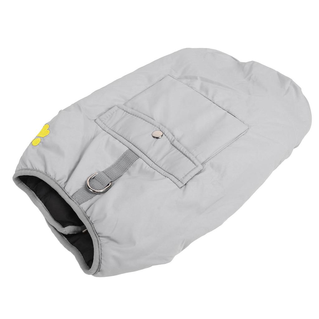 Dog Warm Vest Soft Adjustable Double Sided Wearable Waterproof Pet Cold Weather Coat for Medium