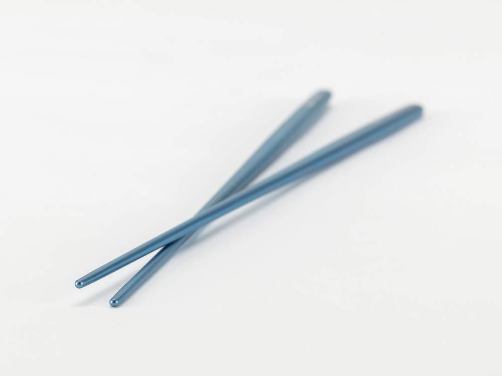Snow Peak Titanium Tapered Chopsticks, Blue, SCT-115-BL