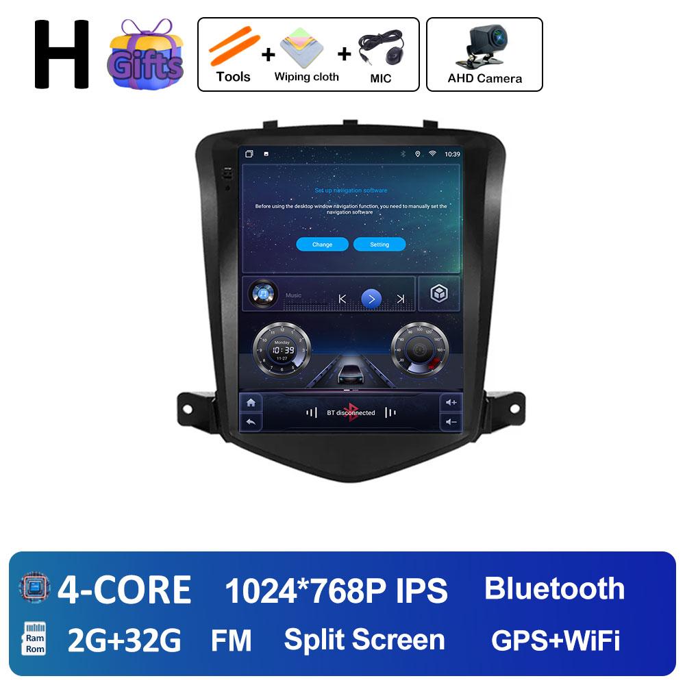 For Chevrolet Cruze 2008 2009 2010 2011 2012 2013 - 2019 Android 14 Wireless Carplay Navigation GPS Bluetooth WIFI Accessories