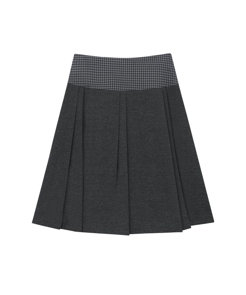 Mileko Mini Check Sweat Sk Charcoal