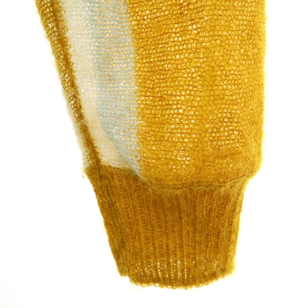 UNUSED Mohair Blend Long sleeve sweater 3 Camel knit Men's Used