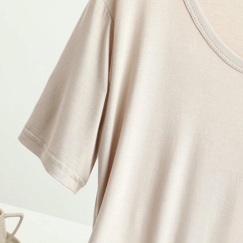 Damen Slim-Fit Modal Kurzarm T-Shirt - Vielseitiges, Bequemes, Rundhals Freizeit-Oberteil für Yoga und Tanz