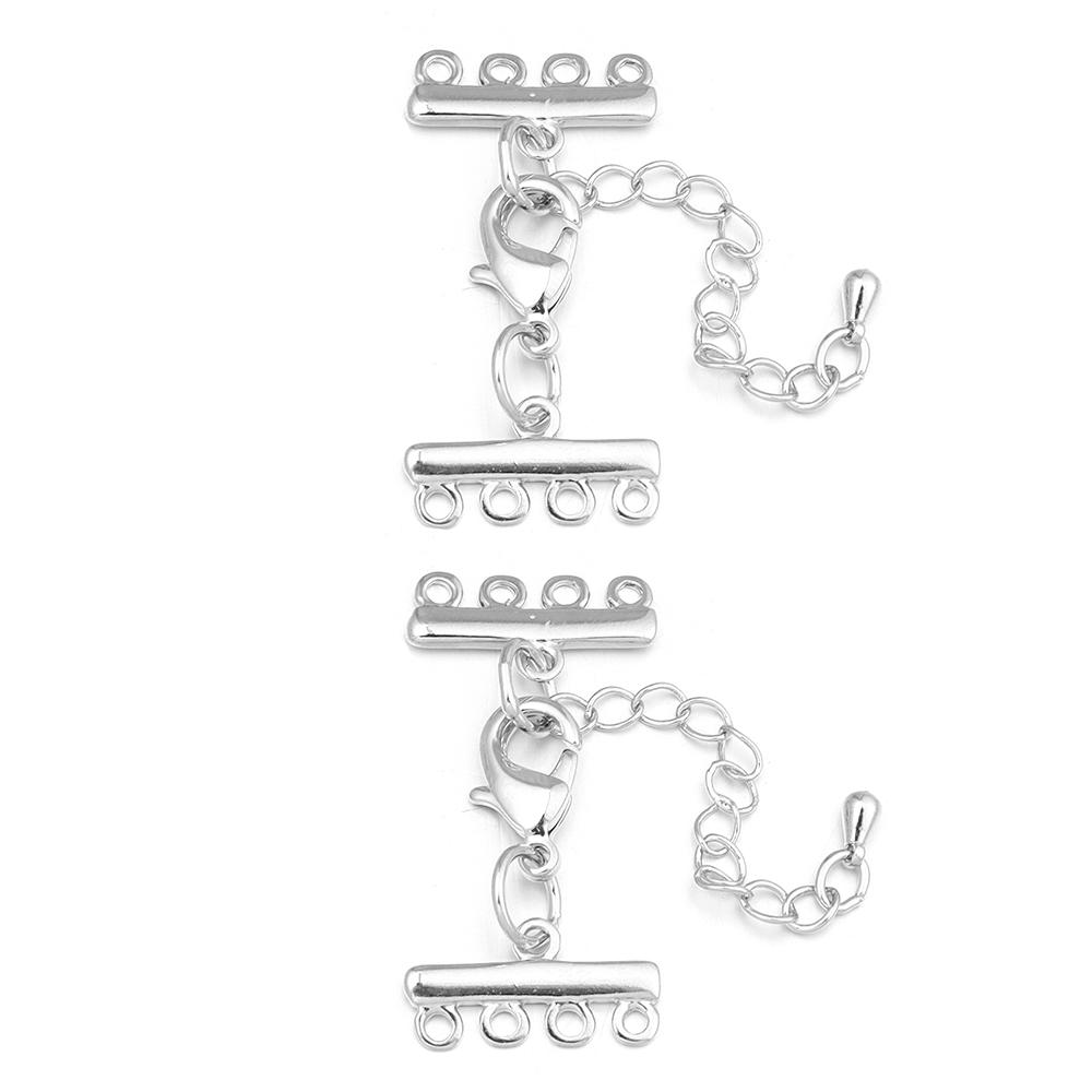 2 Sets Mehrsträngige Hummerklauen Verlängerungskette Halskette Armband Verbindungsstücke Verschlüsse Haken Für DIY Schmuckherstellung Zubehör