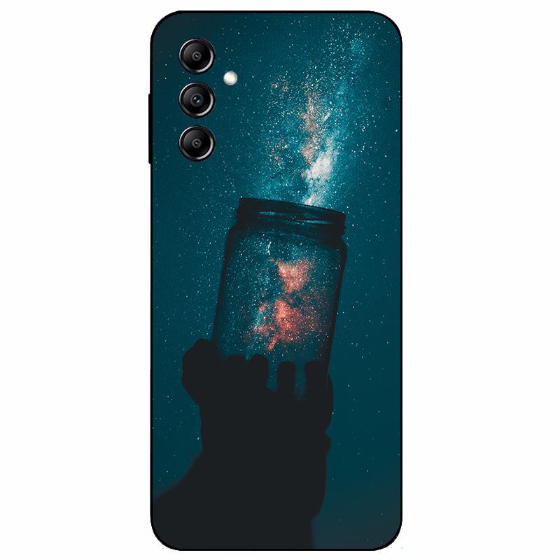 For Samsung A14 4G A 14 M14 5G Case Painted TPU Soft Silicone Black Funda for Samsung Galaxy A14 A145F Bumper GalaxyA14 M 14 Bag