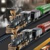 Electric Classical Train Track Diy Puzzle Assembly Track Simulation Small Train Model Children'S Toys