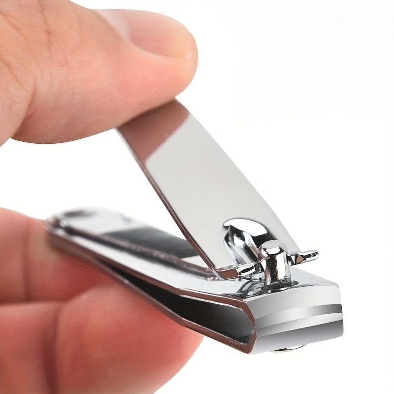 [Classic Nail Clipper] Single-Pack Large Stainless Steel Nail Clipper with File | Classic Style, Flat Blade Edge, Non-Foldable