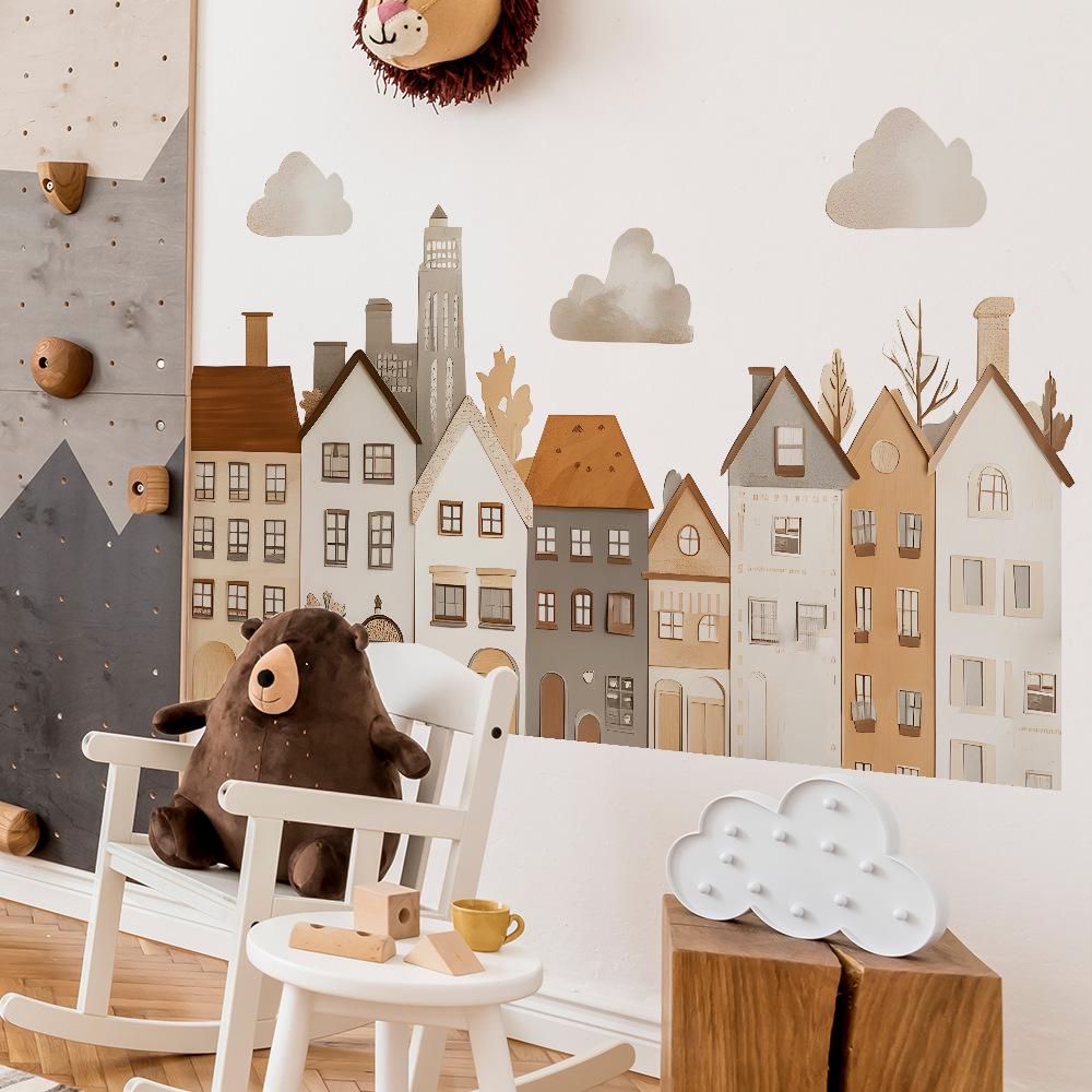 Naklejki ścienne w stylu skandynawskim dla pokoju dziecięcego, sypialni dziecka, pokoju, dekoracji artystycznej, naklejki winylowe