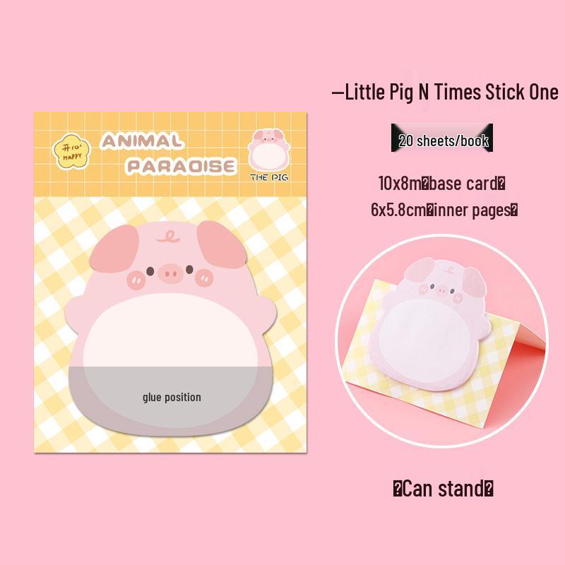 Adorable Animal Stand-Up Sticky Notes - Creative Cartoon Memo Stickers