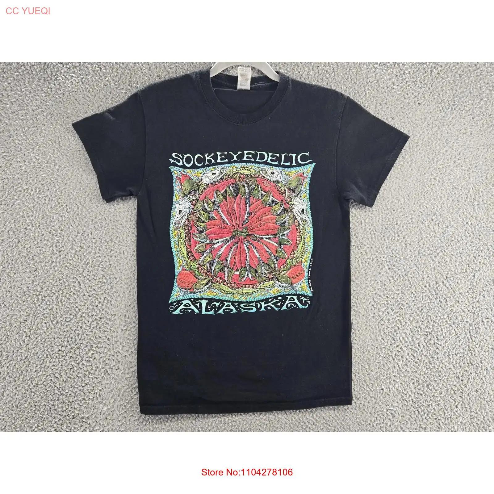

Sockeyedelic Alaska T Shirt Mens Small Salmon Art Ray Troll vintage Washed Top For Everyday Wear Comfortable Versatile S разноцветный