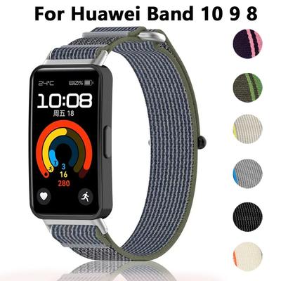 Nylon Woven Loop Strap for Huawei Band 10/9/8  Adjustable Watchband Bracelet Smart Watch Accessories Sports Breathable Watchband