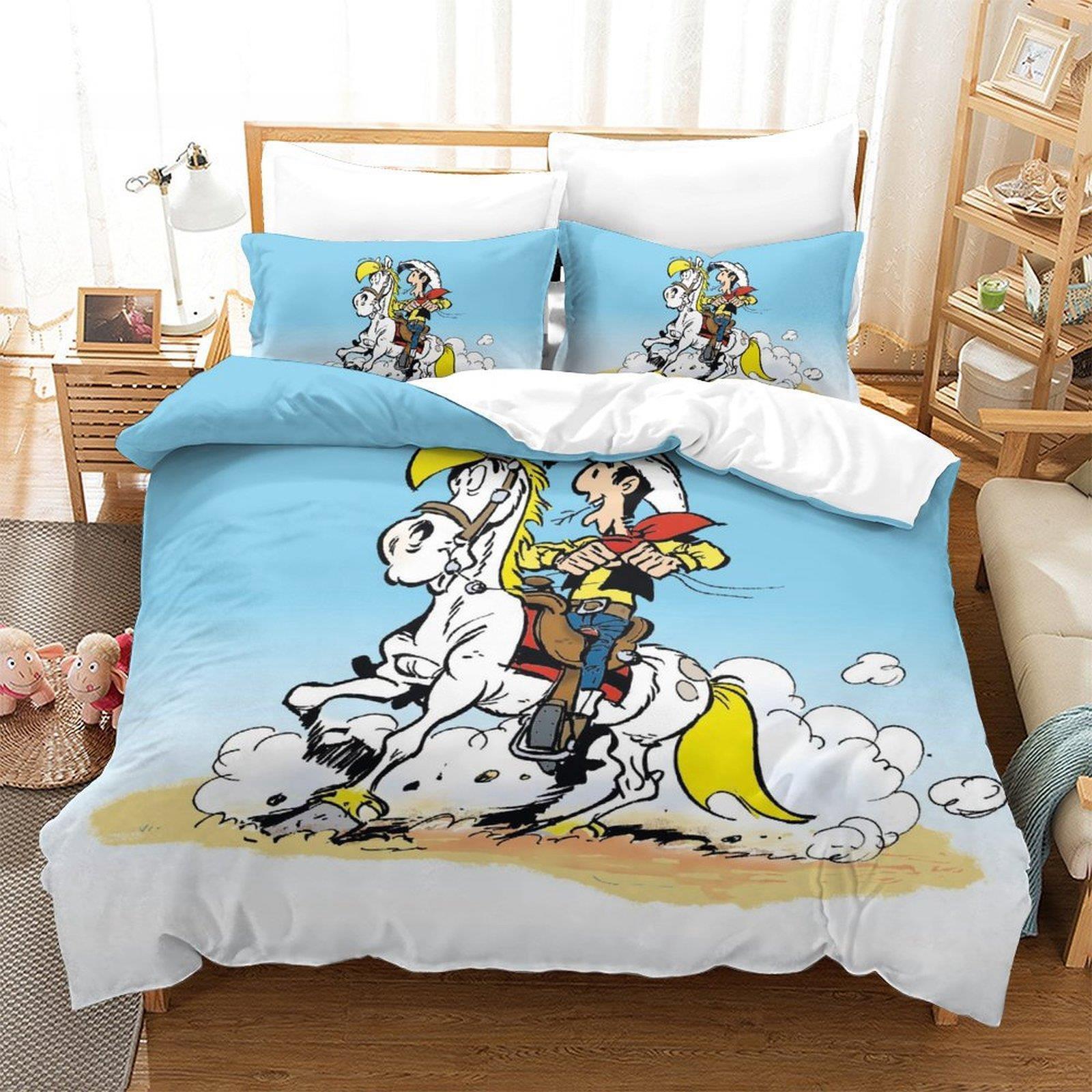 

New Lucky Le Bedding Collection Single Twin Full Queen King Size Bed Collection Adult Kid Bedroom Duvet Cover Collections 3D Anime With Bed Linen C US Twin 173x218cm