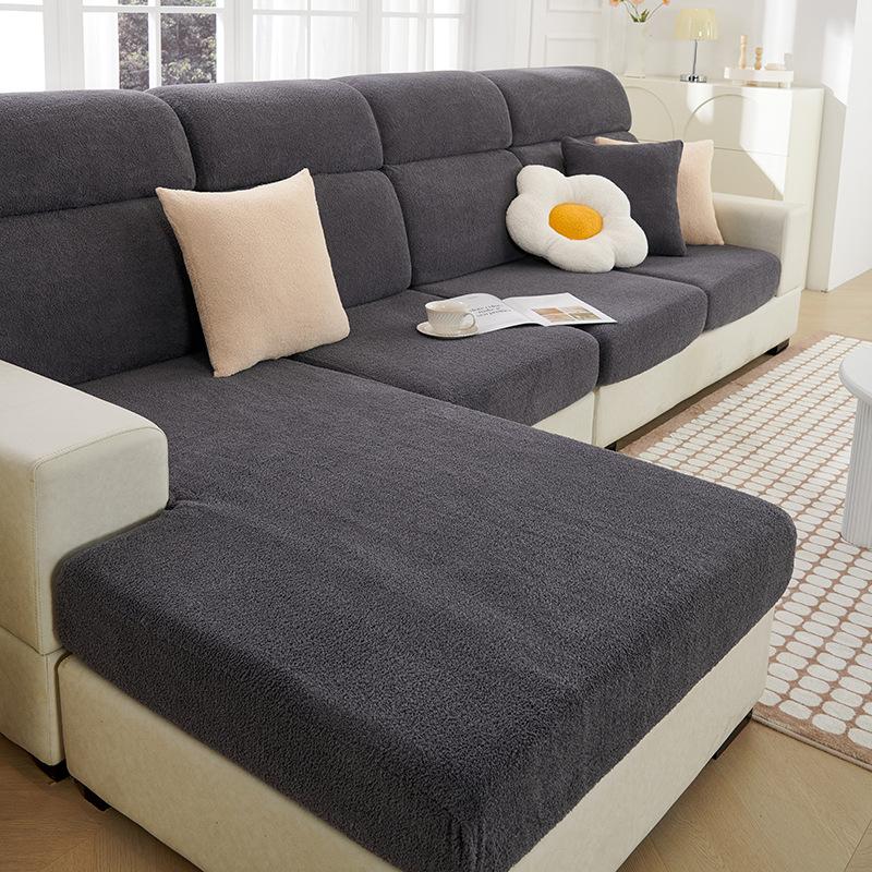 

High Elastic Suede Sofa Cover Non-Slip Thick Full Bag Universal Cover for Living Room Furniture Protection 50-65cm*50-65cm*5-20cm