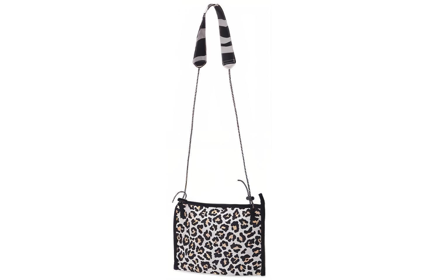 Converse Musette Nylon Fabric Shoulder Bag, Crossbody Bag Regular Unisex Black White 10019883-281