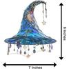 Vrogadso Witch Hat Window Hanging Sun Catcher, Moonlight Design, Decorative Ornament