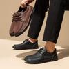 Fashion Lace-Up Male Dress Shoes All-match Men's Office Footwear Classic New Men Shoes for Wedding Genuine Leather Men Walking Shoes