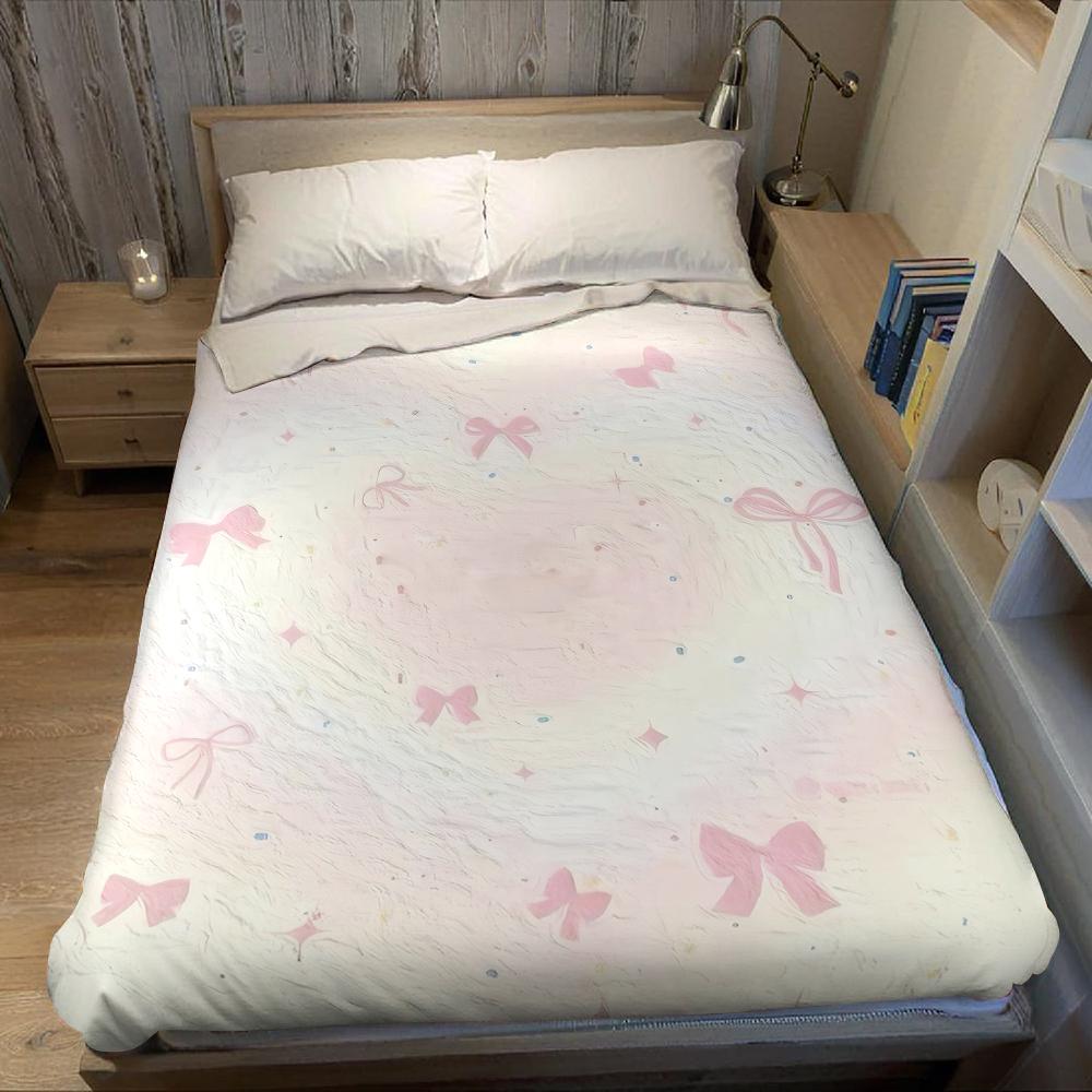 Blush Schleife Glitzer Flanell Decke Warm Weich Halloween Weihnachten Sofa Warm Gemütlich Dekorativ Dekor Geschenk für Alle Jahreszeiten