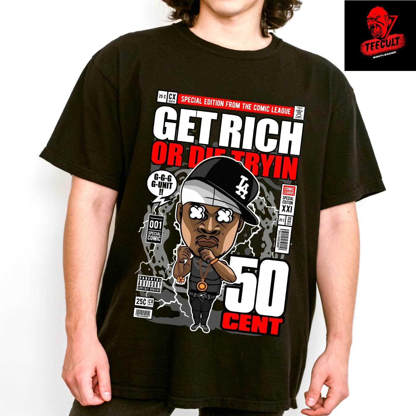 Men s and Women s T-shirts 50 Cent Rap & Hip Hop | Get Rich or Die Tryin  Unisex Cotton XXXXL