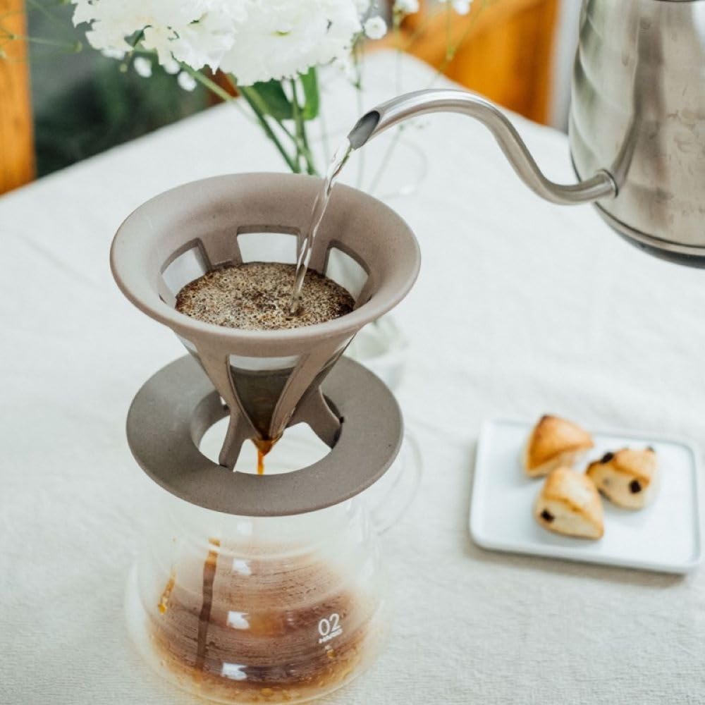 HARIO BATON Series Cafe Old Dripper BATON Coffee Stainless Steel Made in 02, Drip, 1-4 Cups, Mesh, Japan, BT-CFOD-02