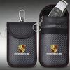 Car Key Case Signal Blocker Bag Shielding Pocket For Porsche Panamera Cayenne Taycan 911 718 Macan Carrera-GT 928 944 968