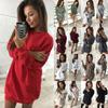 Stylish Women's Oversized Hoodie Dress Long Pullover Sweatshirt For Winter Wear