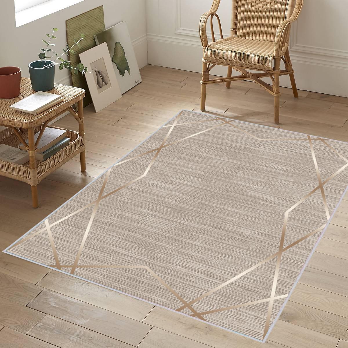 

Rovigo Home Моющийся ковер с принтом RVGHOME1284 50x80 бежевый