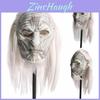 Atemberaubende Game Of Thrones White Walker Nachtkönig Latexmaske mit realistischen langen Haaren