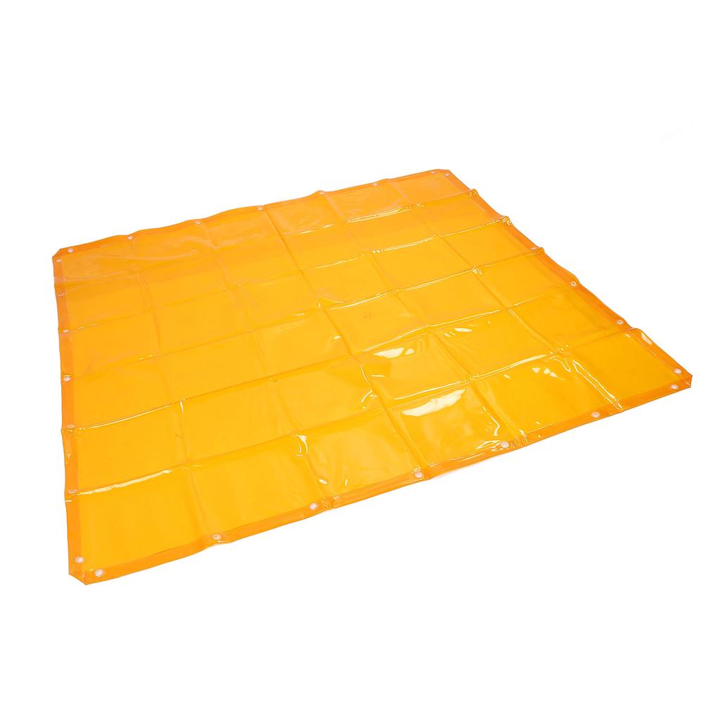 Schweißvorhang 5,7x5,7FT Schwer entflammbar 6 Stufe UV-beständig Schweißschutzvorhang Orange