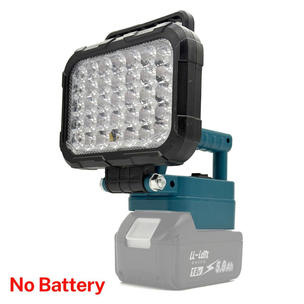 Cordless LED Work Light for Makita 18V Li-ion Battery FloodLight With 1 USB Portable LED Flashlight for Construction Work Light