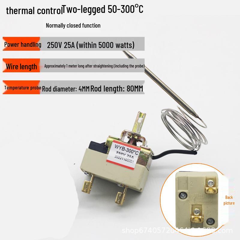 Adjustable Temperature Control Switch for Fryer, Oven, Kettle, Griddle & BBQ Thermostat