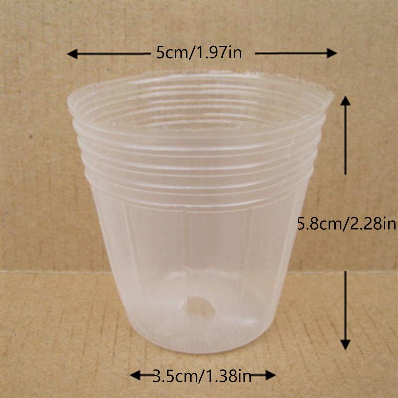 Garden Nursery Planter Clear Plastic Orchid Succulent Container Flower And Vegetable Transplant Tools