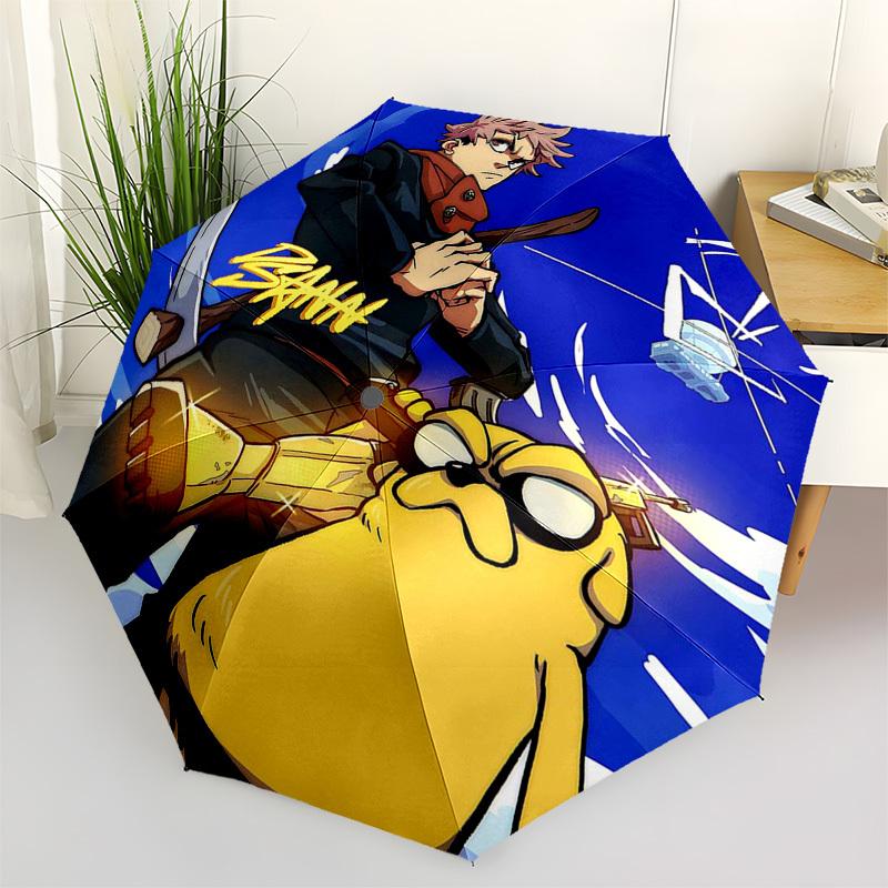 

1pc Outdoor Umbrella with BAAA Print - Automatic Opening/Closing, Portable 3-Fold Design, 8-Rib Iron Frame - Perfect Gift for Fans, Travelers,