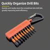 Plastic Case Hex Shank Screwdriver Bit Holder 10 Holes Drill Bits Storage Case  Professional Use