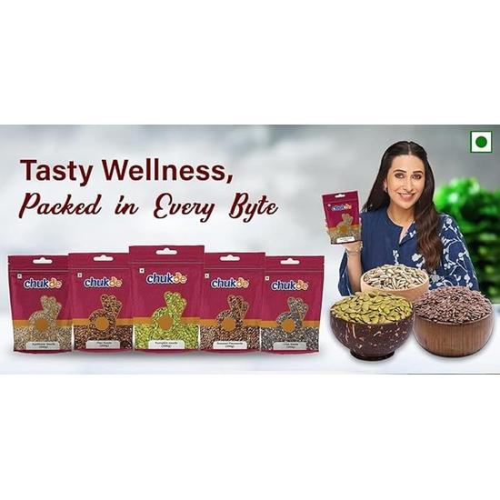 Chukde - Flax Seeds 200 Gm & Pumpkin Seeds 200 Gm - Indian Spices - Seeds - Combo Pack