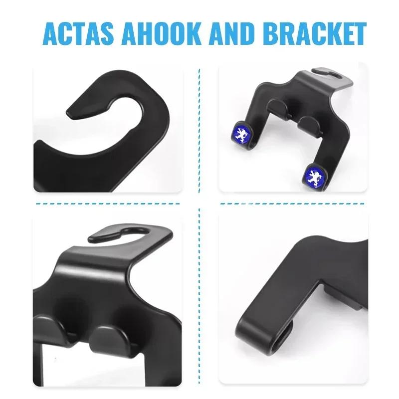 Car Sticker Car Seat Back Hook Phone Holder Auto Headrest Storage Double Holder Accessories For Peugeot 206 307 308 207 407 3008