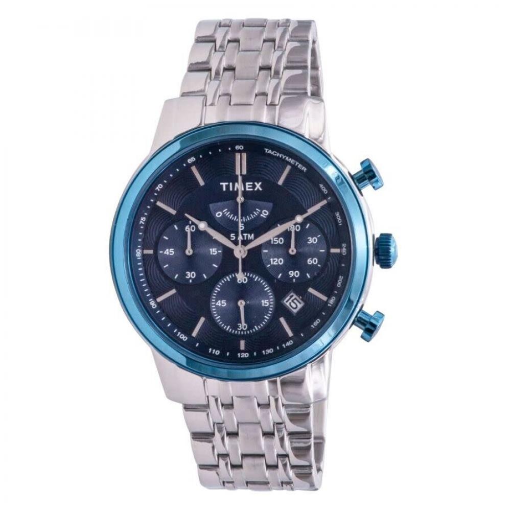 Timex ClaSSic Chronograph Quartz Blue Dial Men S Watch Tw2t23500