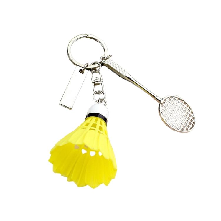Elegant Badminton Racket Keychain Sports Themed Keyring Fashionable Key Accessory for Athletes Unique Key Holder