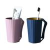 Dual-Color Toothbrush & Mouthwash Cup with Handle - Anti-Fall Design for Dorm or Couple Use