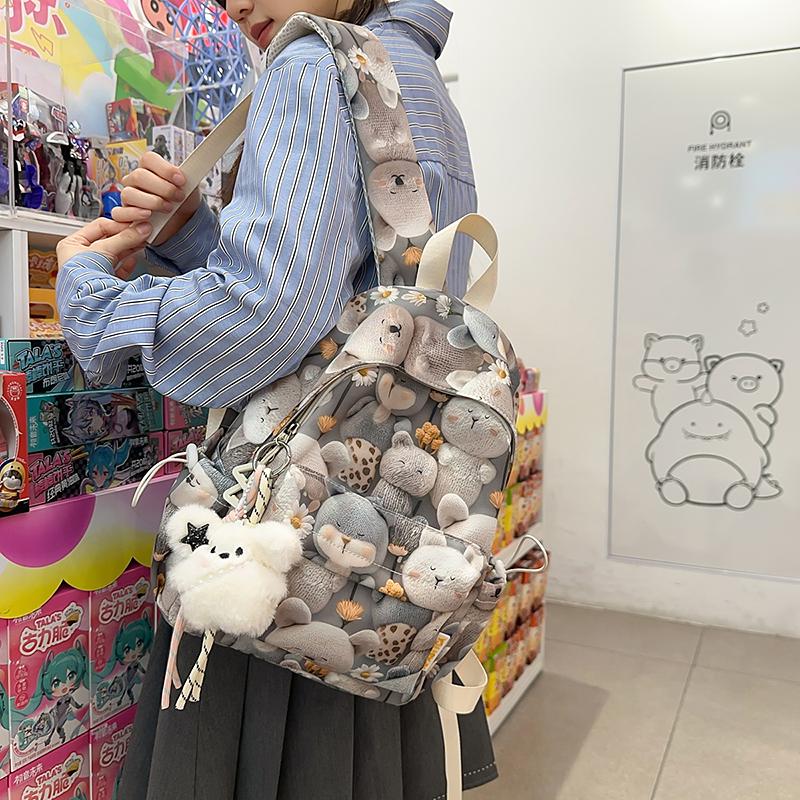 Three-Dimensional Cartoon Backpack for Junior High School Students Lightweight Schoolbag Printed Small Backpack