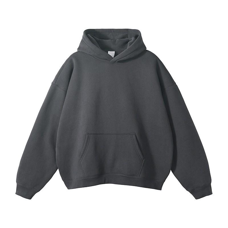 Heren Oversized Hoodie met Verlaagde Schouders Zwaar 220g Katoenmix Streetwear Sweatshirt Losse Pasvorm
