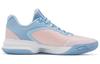 Li Ning Flash 3 Comfortable Cushioning Slip Resistant Abrasion Resistant Low Top Basketball Shoes Men's Blue Pink ABPT083-1