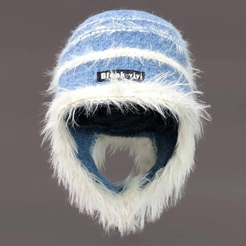New Winter Dandy Hat Earflap Beanie Hat Fashion Keep Ear Warm Hats For Women Streetwear Multicolour Fur Hats For Girl